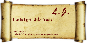 Ludvigh János névjegykártya