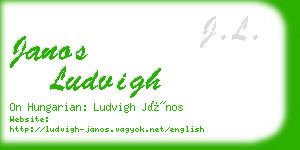 janos ludvigh business card